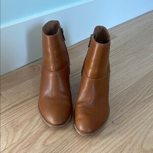 Madewell Tan Ankle Booties with Medium Heel